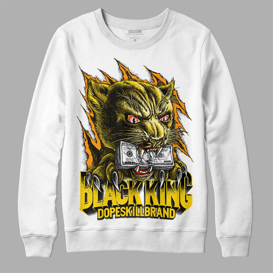 Jordan 6 “Yellow Ochre” DopeSkill Sweatshirt Black King Graphic Streetwear - White