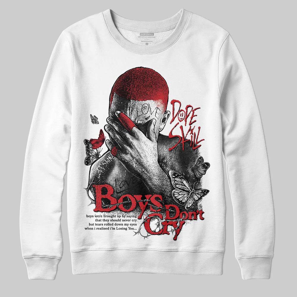 Jordan 4 OG “White Cement” DopeSkill Sweatshirt Boys Don't Cry Graphic Streetwear - White
