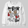 Jordan 4 OG “White Cement” DopeSkill Sweatshirt No Risk No Story Graphic Streetwear - White