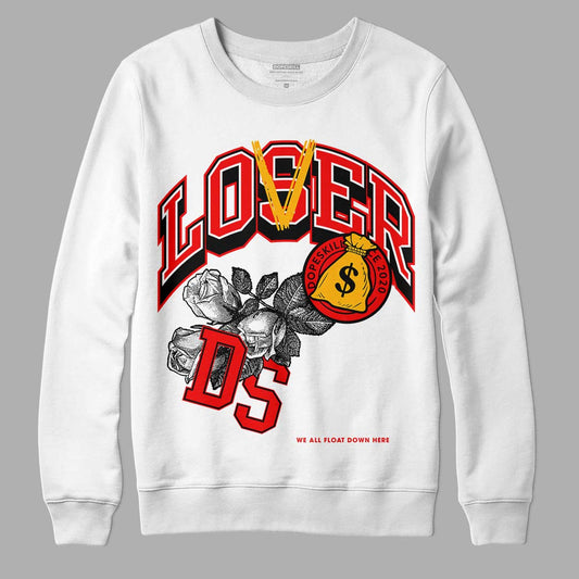 Red Sneakers DopeSkill Sweatshirt Loser Lover Graphic Streetwear - White