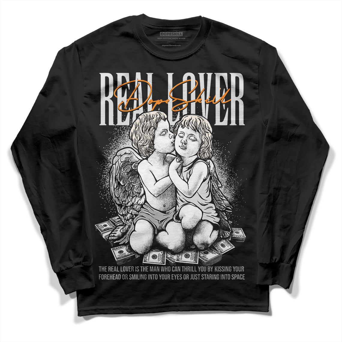 Dunk Low Cool Grey DopeSkill Long Sleeve T-Shirt Real Lover Graphic Streetwear - Black