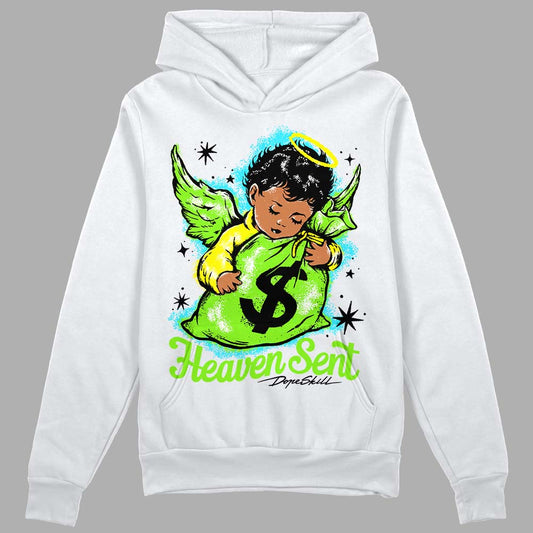 Neon Green Sneakers DopeSkill Hoodie Sweatshirt Heaven Sent Graphic Streetwear - White