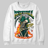 Jordan 4 Retro Oxidized Green DopeSkill Sweatshirt NeverFull Graphic Streetwear - White