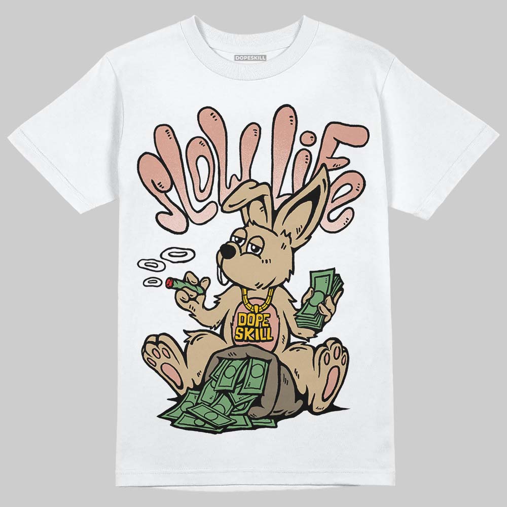 TAN Sneakers DopeSkill T-Shirt Slow Life Graphic Streetwear - White 