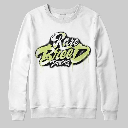 Jordan 5 “Luminous Green” DopeSkill Sweatshirt Rare Breed Type Graphic Streetwear - White
