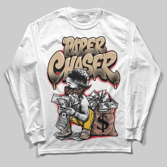 TAN Sneakers DopeSkill Long Sleeve T-Shirt Paper Chaser Boy Graphic Streetwear -0 White