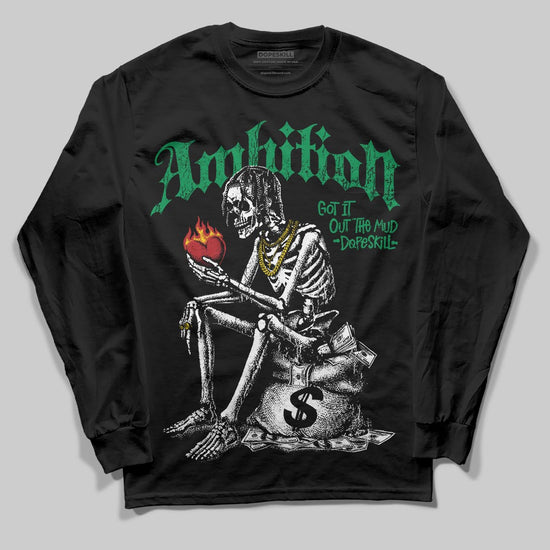 Green Sneakers DopeSkill Long Sleeve T-Shirt Ambition Graphic Streetwear - Black