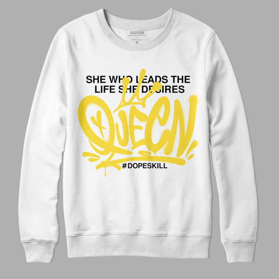 Jordan 11 Low 'Yellow Snakeskin' DopeSkill Sweatshirt Queen Graphic Streetwear - White