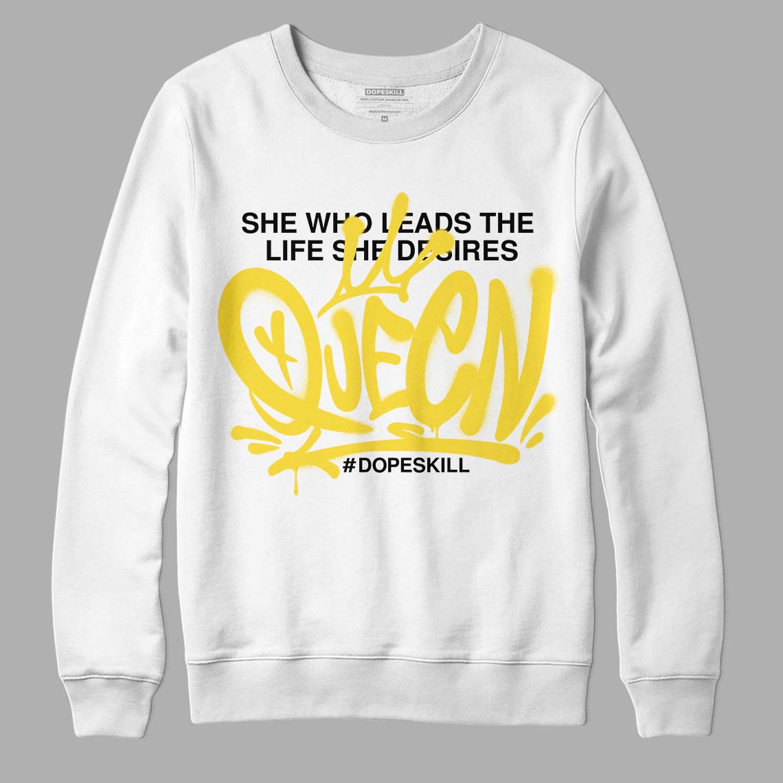 Jordan 11 Low 'Yellow Snakeskin' DopeSkill Sweatshirt Queen Graphic Streetwear - White