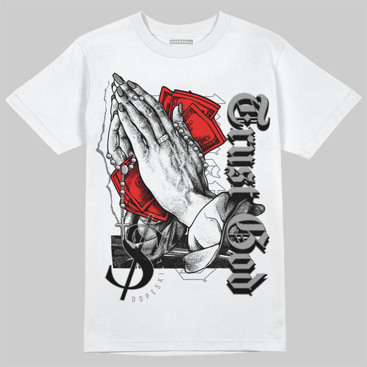 Grey Sneakers DopeSkill T-Shirt Trust God Graphic Streetwear - White