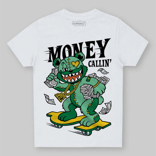 Green Sneakers DopeSkill Toddler Kids T-shirt Money Callin' Graphic Streetwear - White