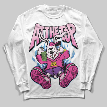 Pink Sneakers DopeSkill Long Sleeve T-Shirt At The Top Graphic Streetwear - White 