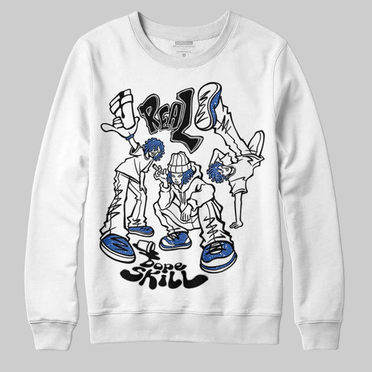 Awake NY x Jordan 5 Retro 'Black Racer Blue' DopeSkill Sweatshirt Real Y2K Players Graphic Streetwear - White