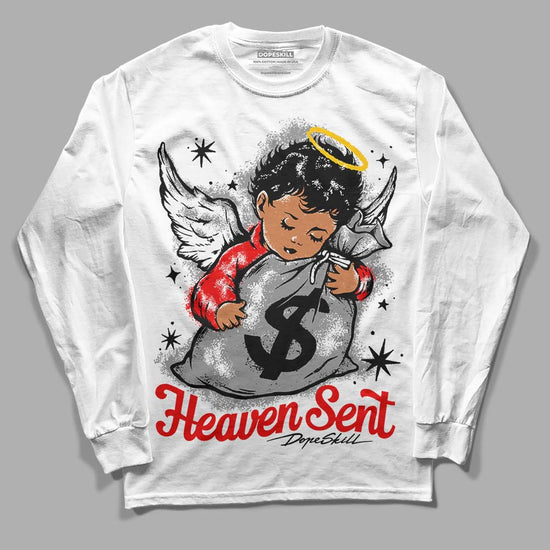 Jordan 1 High OG “Black/White” DopeSkill Long Sleeve T-Shirt Heaven Sent Graphic Streetwear - White 