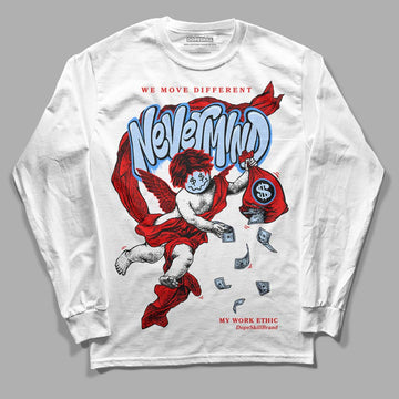 Jordan 11 Retro Cherry DopeSkill Long Sleeve T-Shirt Nevermind Graphic Streetwear - White