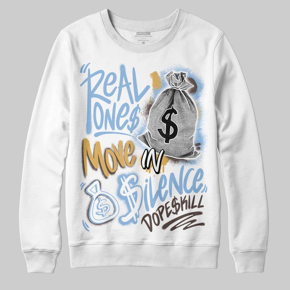 Adidas Handball Spezial ‘Light Blue’ DopeSkill Sweatshirt Real Ones Move In Silence Graphic Streetwear - White