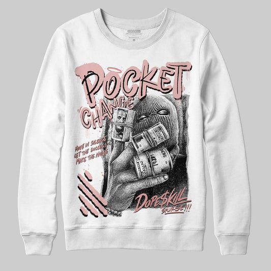 Jordan 40 “Dusty Rose” DopeSkill Sweatshirt Pocket Change Graphic Streetwear - White