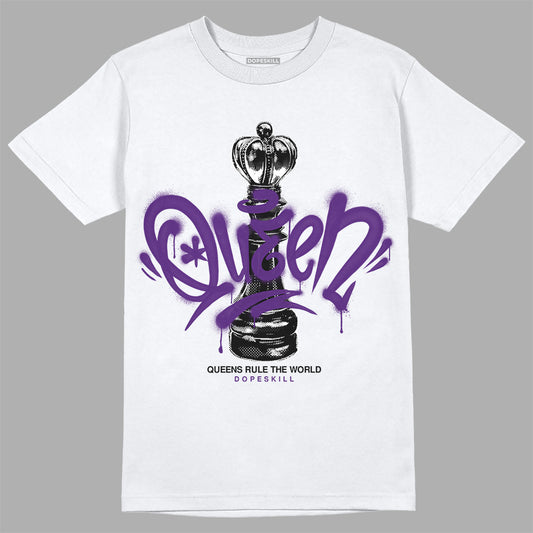 Jordan 12 “Field Purple” DopeSkill T-Shirt Queen Chess Graphic Streetwear - White 