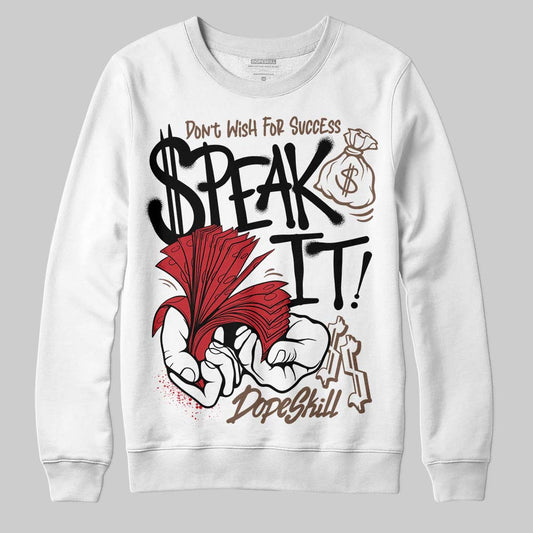 Jordan 9 'Olive' DopeSkill Sweatshirt Speak It Graphic Streetwear - White