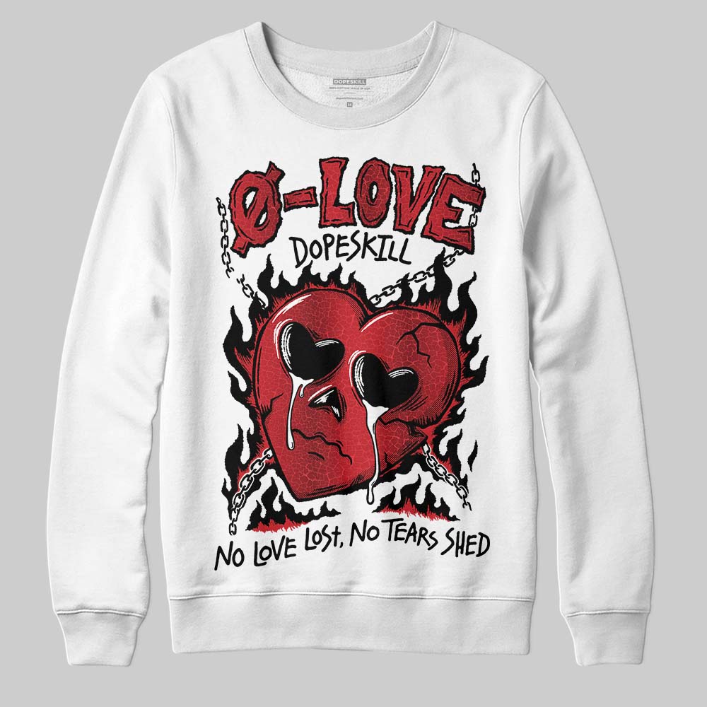 Jordan 1 High OG “Ruby” DopeSkill Sweatshirt Crying Heart Graphic Streetwear - White