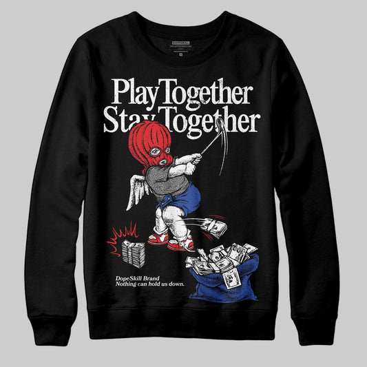 Jordan 3 “Seoul 2.0” DopeSkill Sweatshirt Play together, Stay together Graphic Streetwear - Black