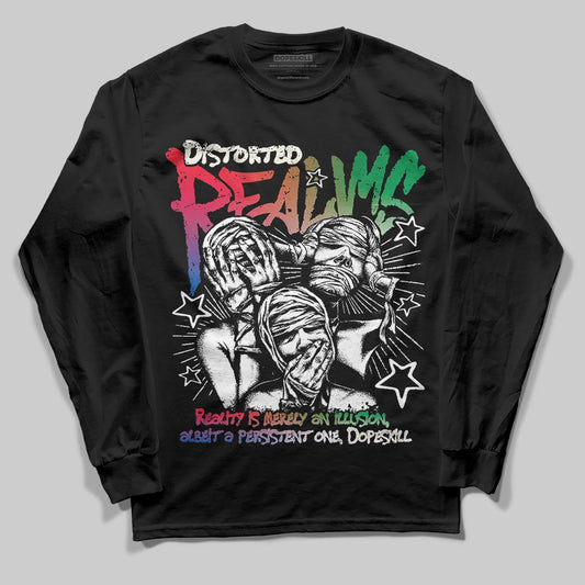 Jordan 11 Retro 285 Atlanta DopeSkill Long Sleeve T-Shirt Distorted Realms Graphic Streetwear - Black