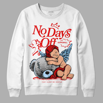 Jordan 11 Retro Cherry DopeSkill Sweatshirt New No Days Off Graphic Streetwear - White