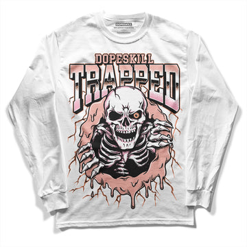 Jordan 11 Low “Legend Pink” DopeSkill Long Sleeve T-Shirt Trapped Halloween Graphic Streetwear - WHite