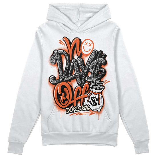 Jordan 3 Georgia Peach DopeSkill Hoodie Sweatshirt No Days Off Graphic Streetwear - White 