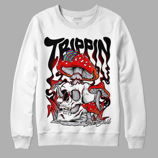 Jordan 2 Retro "Black Cement" DopeSkill Sweatshirt Trippin Graphic Streetwear - White