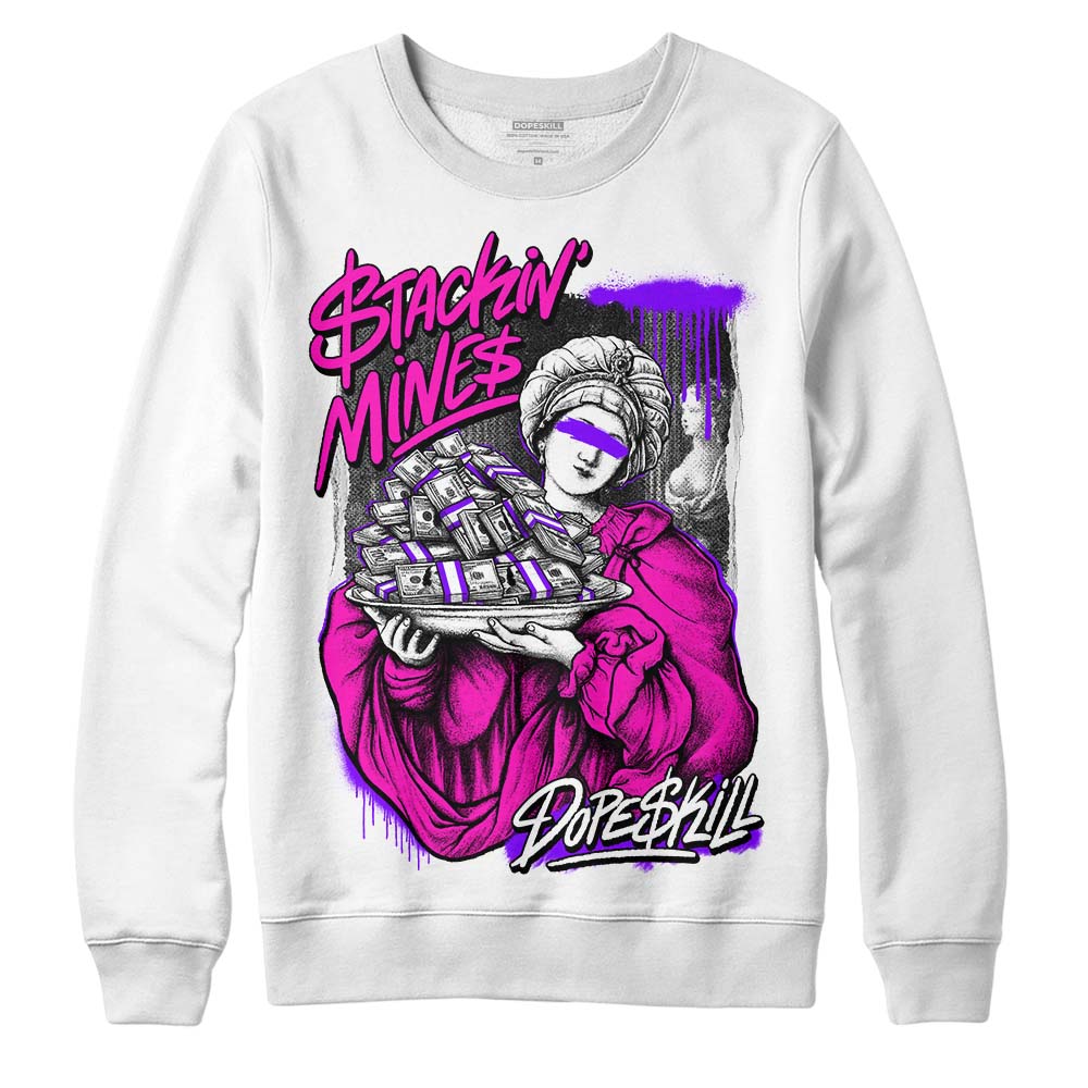 Dunk Low GS “Active Fuchsia” DopeSkill Sweatshirt Stackin Mines Graphic Streetwear - White