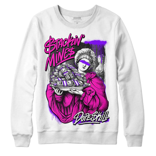 Dunk Low GS “Active Fuchsia” DopeSkill Sweatshirt Stackin Mines Graphic Streetwear - White