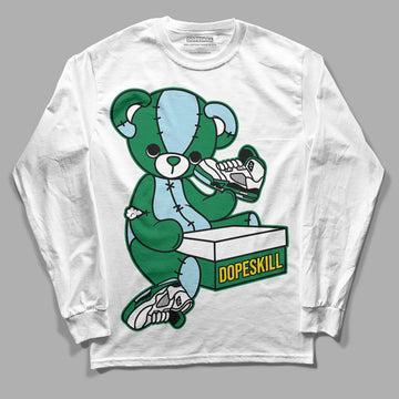 Jordan 5 “Lucky Green” DopeSkill Long Sleeve T-Shirt Sneakerhead BEAR Graphic Streetwear - White