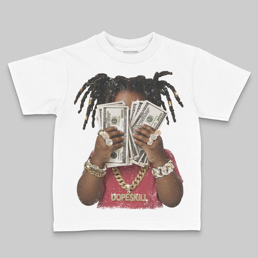 Jordan 4 “Sierra Red" DopeSkill Toddler Kids T-shirt Rich Youth Graphic Streetwear - White