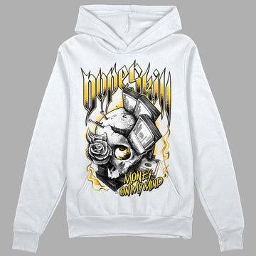 Jordan 4 Retro “Vivid Sulfur” DopeSkill Hoodie Sweatshirt Money On My Mind Graphic Streetwear - White 