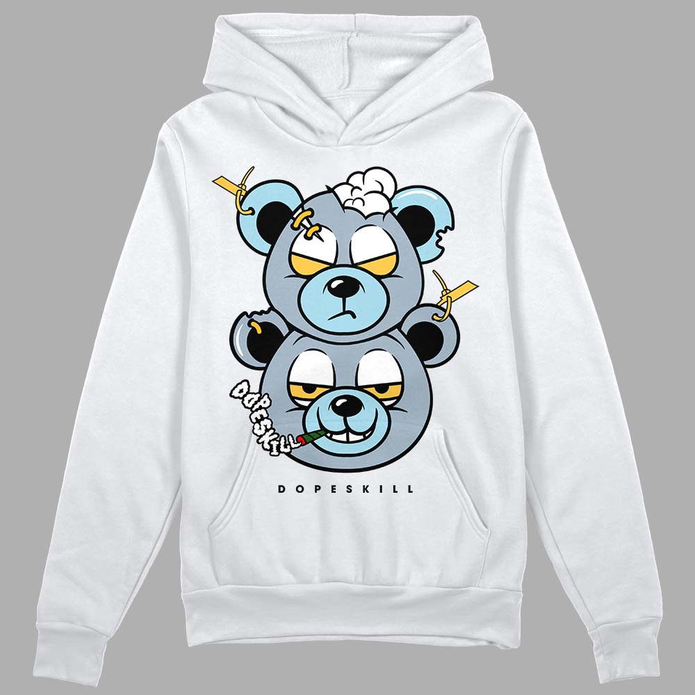 Jordan 13 “Blue Grey” DopeSkill Hoodie Sweatshirt New Double Bear Graphic Streetwear - White 