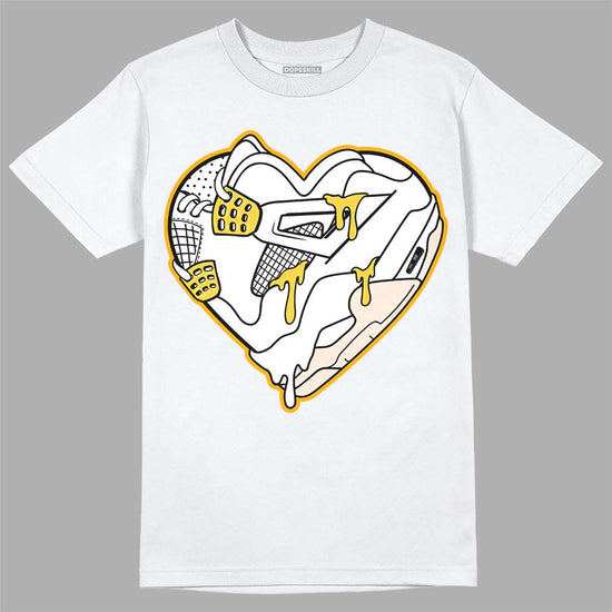 Jordan 4 "Sail" DopeSkill T-Shirt Heart Jordan 4 Graphic Streetwear - White 