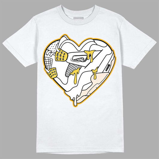 Jordan 4 "Sail" DopeSkill T-Shirt Heart Jordan 4 Graphic Streetwear - White 