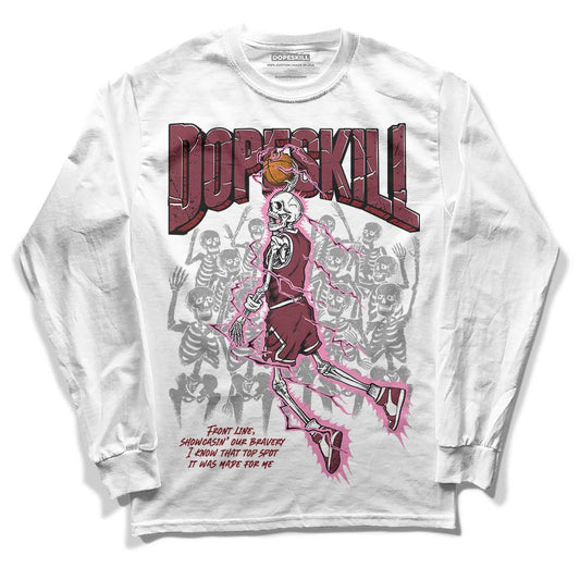 Jordan 1 Retro High OG “Team Red” DopeSkill Long Sleeve T-Shirt Thunder Dunk Graphic Streetwear - WHite