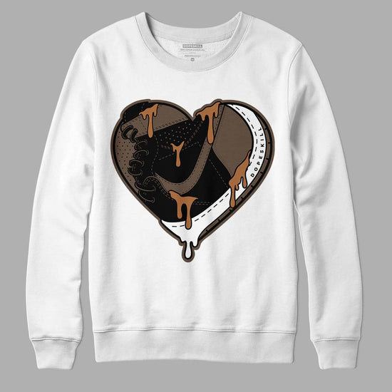 Jordan 1 Retro High OG Palomino DopeSkill Sweatshirt Heart Jordan 1 Graphic Streetwear - White