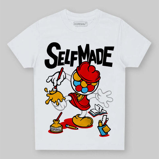 Red Sneakers DopeSkill Toddler Kids T-shirt Self Made Graphic Streetwear - White