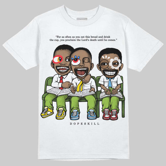 Nike SB Dunk Low Chlorophyll DopeSkill T-Shirt First Sunday Graphic Streetwear - White