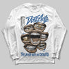 Jordan 1 Low OG “Storm Blue” DopeSkill Long Sleeve T-Shirt The Mouth With No Droughts Graphic Streetwear - White