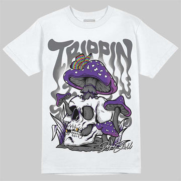 Jordan 3 Retro Dark Iris DopeSkill T-Shirt Trippin Graphic Streetwear - White