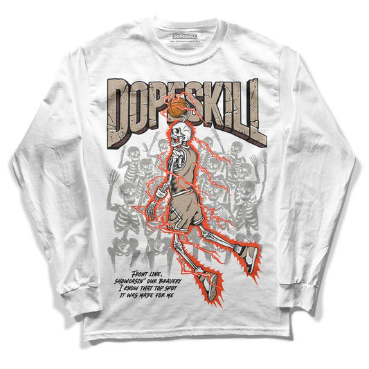 Jordan 1 High OG “Latte” DopeSkill Long Sleeve T-Shirt Thunder Dunk Graphic Streetwear - White