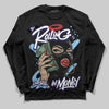 University Blue Sneakers DopeSkill Long Sleeve T-Shirt Rolling in Money Graphic Streetwear - Black
