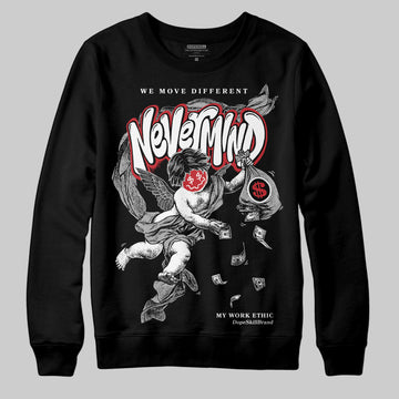 Jordan 11 “Bred Velvet” DopeSkill Sweatshirt Nevermind Graphic Streetwear - Black