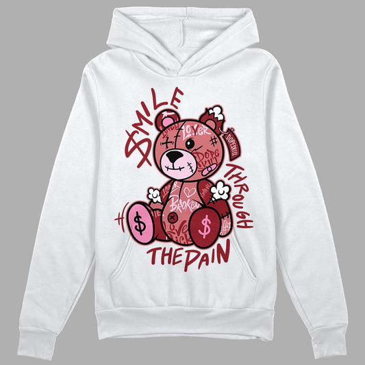 Valentine's Day Collection DopeSkill Hoodie Sweatshirt Smile Through The Pain Graphic Streetwear - White 