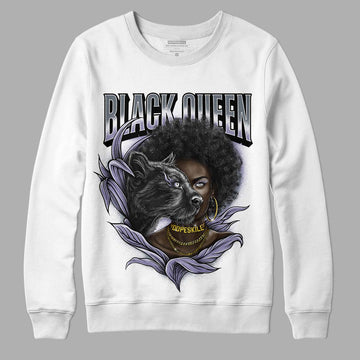 Jordan 5 Retro Low Indigo Haze DopeSkill Sweatshirt New Black Queen Graphic Streetwear - White