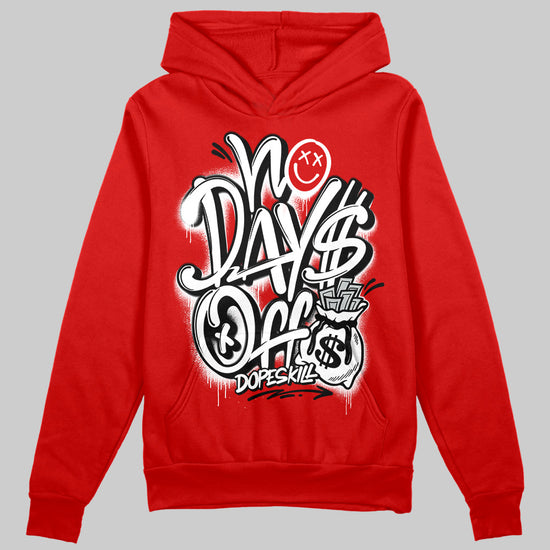 Jordan 11 “Bred Velvet” DopeSkill Red Hoodie Sweatshirt No Days Off Graphic Streetwear